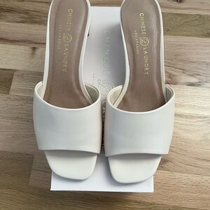 Chinese Laundry Cream Mules